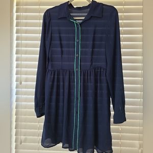 Button down babydoll dress